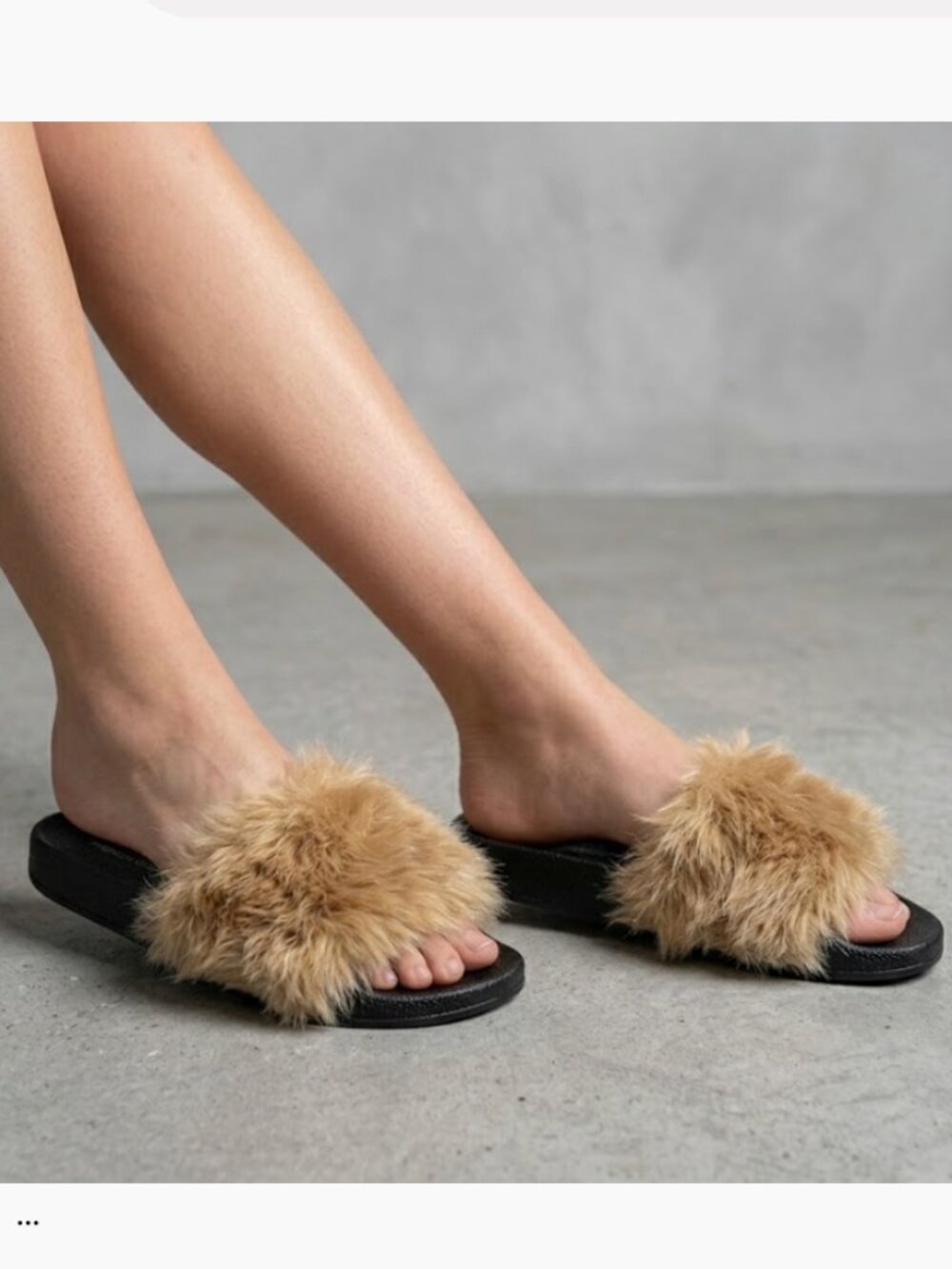 NWT French Connection Faux Fur Slide Slip On Sandal 8/9